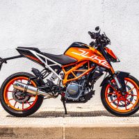 GPR exhaust compatible with  Ktm Duke 390 2017-2020, M3 Inox , Homologated legal slip-on exhaust including removable db killer and link pipe 