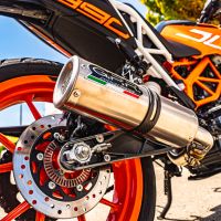 GPR exhaust compatible with  Ktm Duke 390 2017-2020, M3 Inox , Homologated legal slip-on exhaust including removable db killer and link pipe 