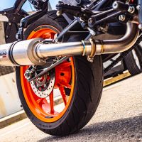 GPR exhaust compatible with  Ktm Adventure 390 2021-2024, M3 Inox , Racing slip-on exhaust including link pipe and removable dbkiller 