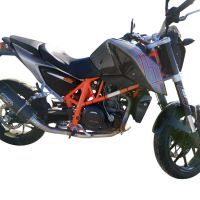 GPR exhaust compatible with  Ktm Duke 690 2017-2020, Furore Evo4 Nero, Homologated legal slip-on exhaust including removable db killer and link pipe 