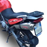 Scarico GPR compatibile con  Bmw F 650 Gs Twin 2008-2018, Trioval, Scarico omologato, silenziatore con db killer estraibile e raccordo specifico