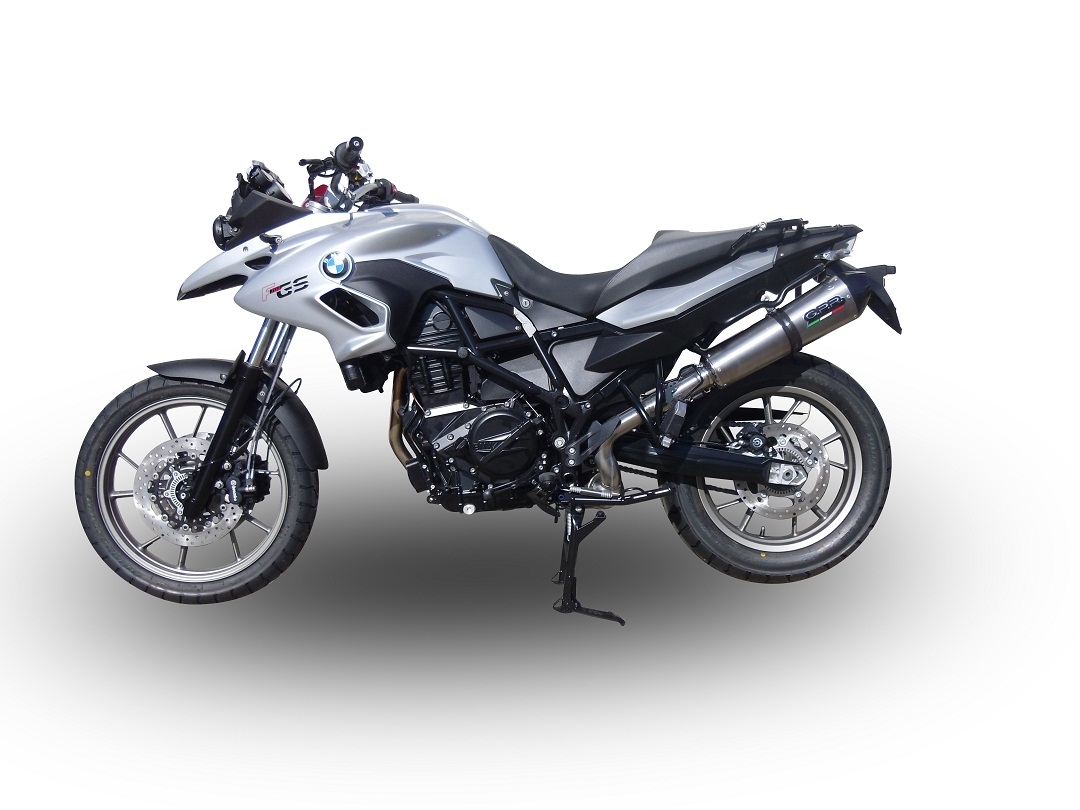 GPR escape compatible con  Bmw F 700 Gs 2011-2015, New Grand Prix Evo Titanium, Escape legal, homologado, silenciador con db killer desmontable y tubo de conexión específico 