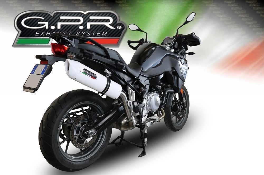 Scarico GPR compatibile con  Bmw F 750 Gs 2021-2024, Albus Evo4, Scarico omologato, silenziatore con db killer estraibile e raccordo specifico
