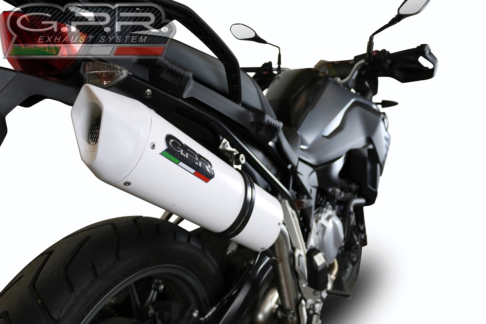 Scarico GPR compatibile con  Bmw F 750 Gs 2021-2024, Albus Evo4, Scarico omologato, silenziatore con db killer estraibile e raccordo specifico