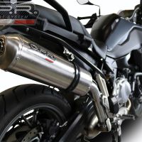 Scarico GPR compatibile con  Bmw F 750 Gs 2018-2020, Satinox, Scarico omologato, silenziatore con db killer estraibile e raccordo specifico