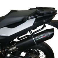 GPR exhaust compatible with  Bmw F 800 Gs 2008-2015, Furore Nero, Homologated legal slip-on exhaust including removable db killer and link pipe 