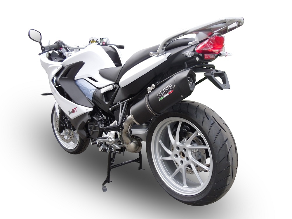 Scarico GPR compatibile con  Bmw F 800 Gt 2012-2016, Furore Nero, Scarico omologato, silenziatore con db killer estraibile e raccordo specifico