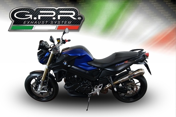 GPR exhaust compatible with  Bmw F 800 R 2017-2019, Powercone Evo, Homologated legal slip-on exhaust including removable db killer and link pipe 
