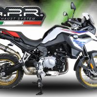 Scarico GPR compatibile con  Bmw F 850 Gs -Adventure 2018-2020, Deeptone Inox, Scarico omologato, silenziatore con db killer estraibile e raccordo specifico