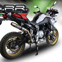 Scarico GPR compatibile con  Bmw F 850 Gs -Adventure 2018-2020, Deeptone Inox, Scarico omologato, silenziatore con db killer estraibile e raccordo specifico