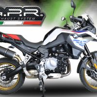 Scarico GPR compatibile con  Bmw F 850 Gs -Adventure 2021-2024, Furore Evo4 Nero, Scarico omologato, silenziatore con db killer estraibile e raccordo specifico