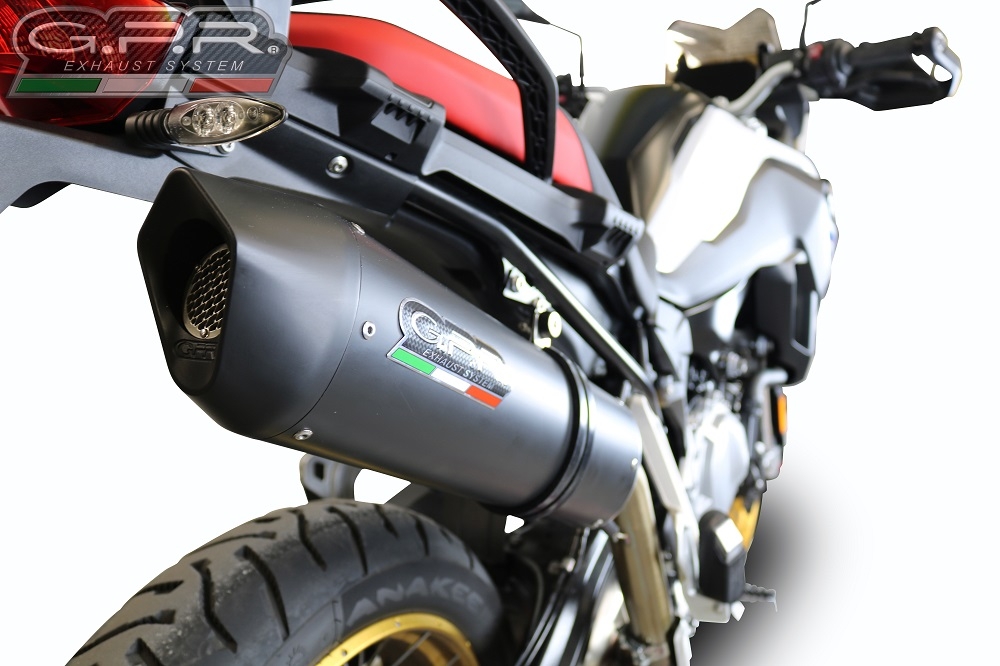 Scarico GPR compatibile con  Bmw F 850 Gs -Adventure 2021-2024, Furore Evo4 Nero, Scarico omologato, silenziatore con db killer estraibile e raccordo specifico