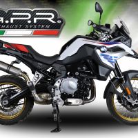 GPR exhaust compatible with  Bmw F 850 Gs -Adventure 2021-2024, M3 Inox , Homologated legal slip-on exhaust including removable db killer and link pipe 