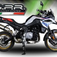 Scarico GPR compatibile con  Bmw F 850 Gs -Adventure 2018-2020, Satinox , Scarico omologato, silenziatore con db killer estraibile e raccordo specifico
