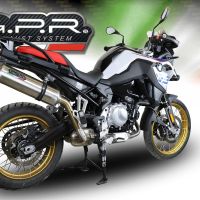 Scarico GPR compatibile con  Bmw F 850 Gs -Adventure 2018-2020, Satinox , Scarico omologato, silenziatore con db killer estraibile e raccordo specifico