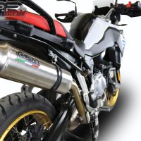 Scarico GPR compatibile con  Bmw F 850 Gs -Adventure 2018-2020, Satinox , Scarico omologato, silenziatore con db killer estraibile e raccordo specifico