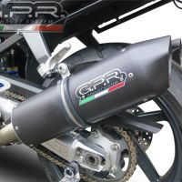 Scarico GPR compatibile con  Aprilia Sl -Falco 1000 2000-2004, Furore Nero, Coppia di terminali di scarico omologati, forniti con db killer removibili e raccordi specifici