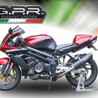 Scarico GPR compatibile con  Aprilia Sl -Falco 1000 2000-2004, Furore Nero, Coppia di terminali di scarico omologati, forniti con db killer removibili e raccordi specifici