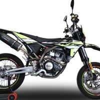 GPR exhaust compatible with  Fantic Motor 125 M Performance 2019-2020, Furore Poppy, Homologated legal slip-on exhaust including removable db killer and link pipe 