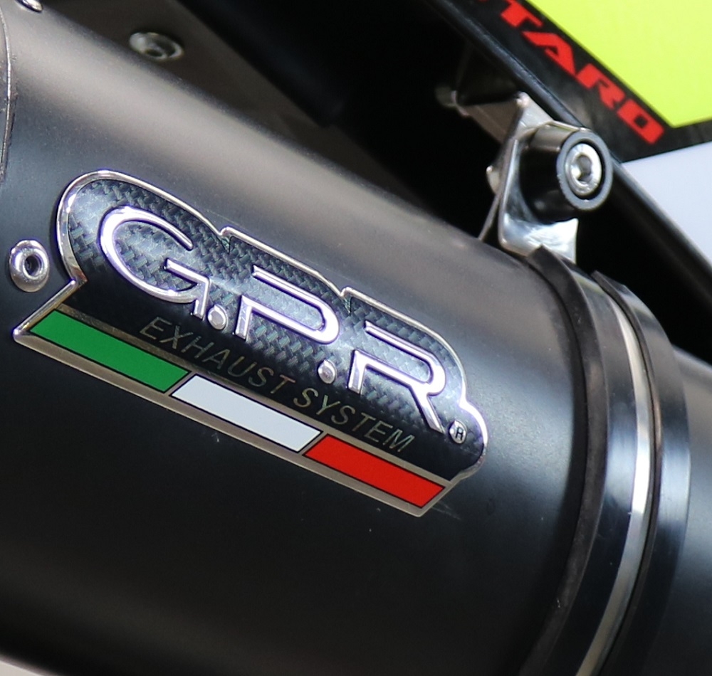 GPR exhaust compatible with  Fantic Motor XMF 125 2021-2023, Furore Evo4 Nero, Homologated legal slip-on exhaust including removable db killer, link pipe and catalyst 