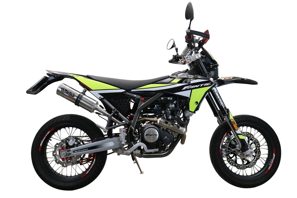 GPR exhaust compatible with  Fantic Motor XMF 125 2021-2023, M3 Inox , Homologated legal slip-on exhaust including removable db killer, link pipe and catalyst 