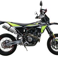 GPR exhaust compatible with  Fantic Motor XMF 125 2021-2023, M3 Inox , Homologated legal slip-on exhaust including removable db killer, link pipe and catalyst 