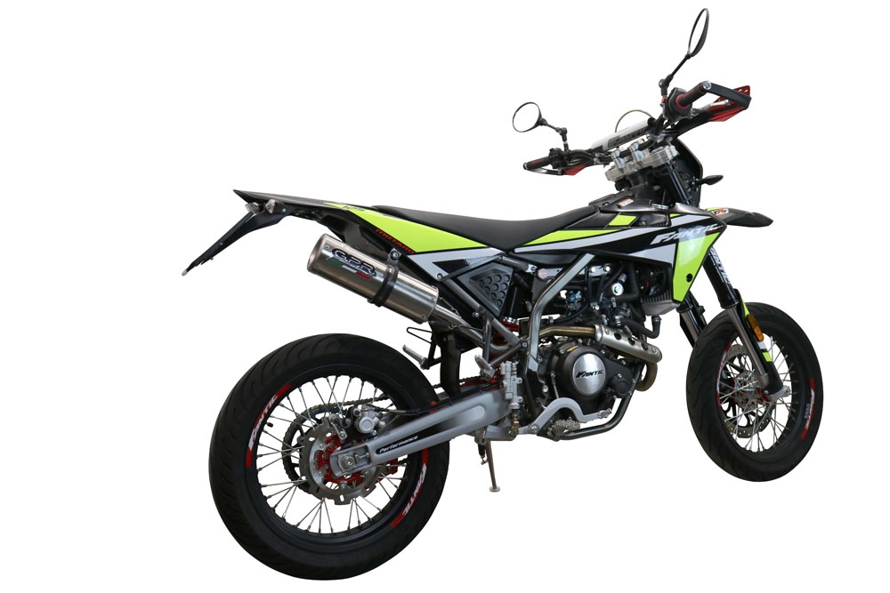 GPR exhaust compatible with  Fantic Motor XMF 125 2021-2023, M3 Inox , Homologated legal slip-on exhaust including removable db killer, link pipe and catalyst 