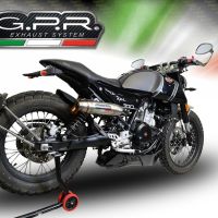 Scarico GPR compatibile con  F.B. Mondial Hps 300 Pagani 2021-2022, Deeptone Inox, Scarico omologato, silenziatore con db killer estraibile e raccordo specifico