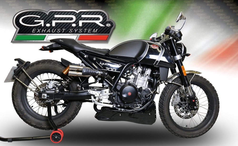 GPR exhaust compatible with  F.B. Mondial Hps 300 2018-2021, F205, Homologated legal slip-on exhaust including removable db killer and link pipe 