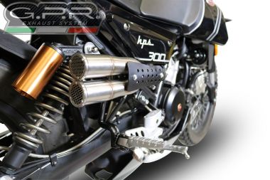 GPR exhaust compatible with  F.B. Mondial Hps 300 2018-2021, F205, Homologated legal slip-on exhaust including removable db killer and link pipe 