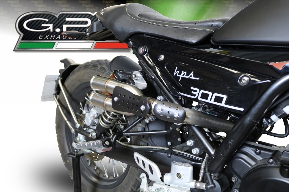 GPR exhaust compatible with  F.B. Mondial Hps 300 2018-2021, F205, Homologated legal slip-on exhaust including removable db killer and link pipe 