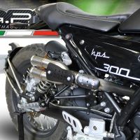 GPR exhaust compatible with  F.B. Mondial Hps 300 2018-2021, F205, Homologated legal slip-on exhaust including removable db killer and link pipe 