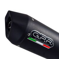 Scarico GPR compatibile con  Aprilia Dorsoduro 900 2017-2020, Furore Nero, Coppia di silenziatori di scarico racing, con raccordo, articolo senza omologazione