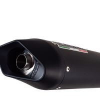 Scarico GPR compatibile con  Aprilia Dorsoduro 900 2017-2020, Furore Nero, Coppia di silenziatori di scarico racing, con raccordo, articolo senza omologazione