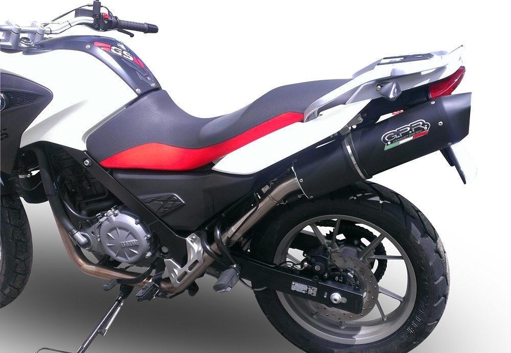 Scarico GPR compatibile con  Bmw G 650 Gs -Sertao 2010-2016, Furore Poppy, Scarico omologato, silenziatore con db killer estraibile e raccordo specifico
