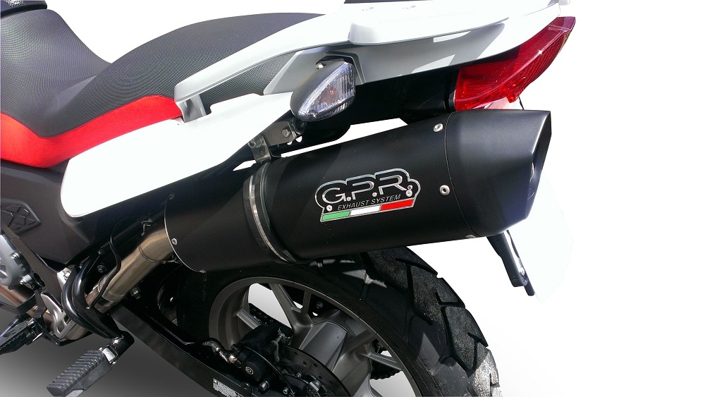 Scarico GPR compatibile con  Bmw G 650 X -Country -Challenge -Moto 2006-2012, Furore Nero, Scarico omologato, silenziatore con db killer estraibile e raccordo specifico