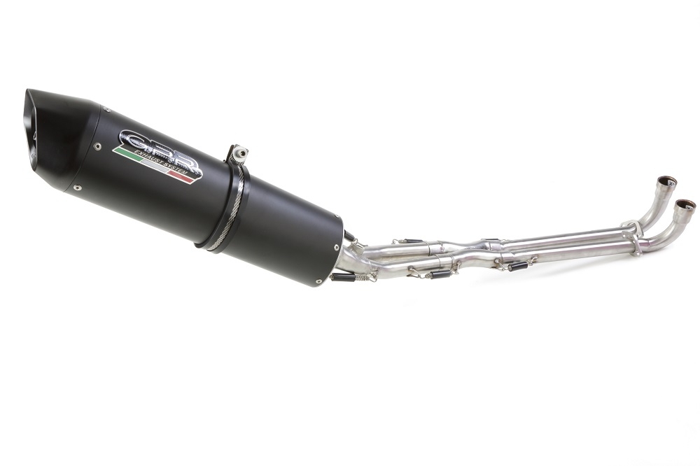 GPR exhaust compatible with  Yamaha T-Max 530 2012-2016, Furore Nero, Homologated legal full system exhaust, including removable db killer and catalyst 