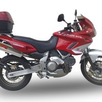 Scarico GPR compatibile con  Cagiva Gran Canyon  1998-2000, Trioval, Coppia di terminali di scarico omologati, forniti con db killer removibili e raccordi specifici