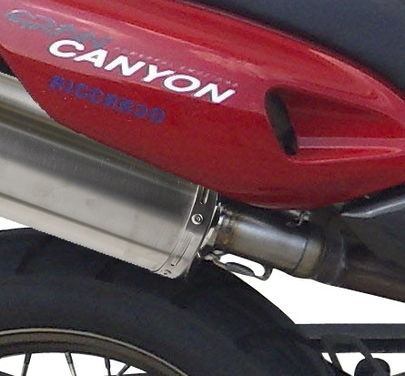 GPR exhaust compatible with  Cagiva Navigator 1000 2000-2005, Trioval, Dual Homologated legal slip-on exhaust including removable db killers and link pipes 
