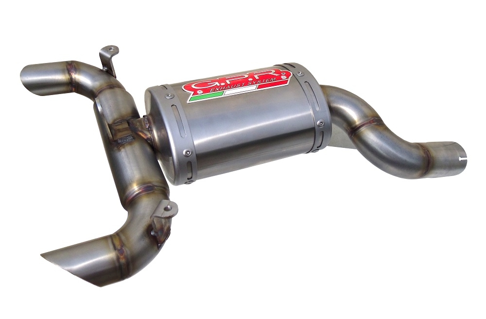 Scarico GPR compatibile con  Suzuki GSR 400 2006-2011, Alluminio Ghost, Scarico omologato, silenziatore con db killer estraibile e raccordo specifico