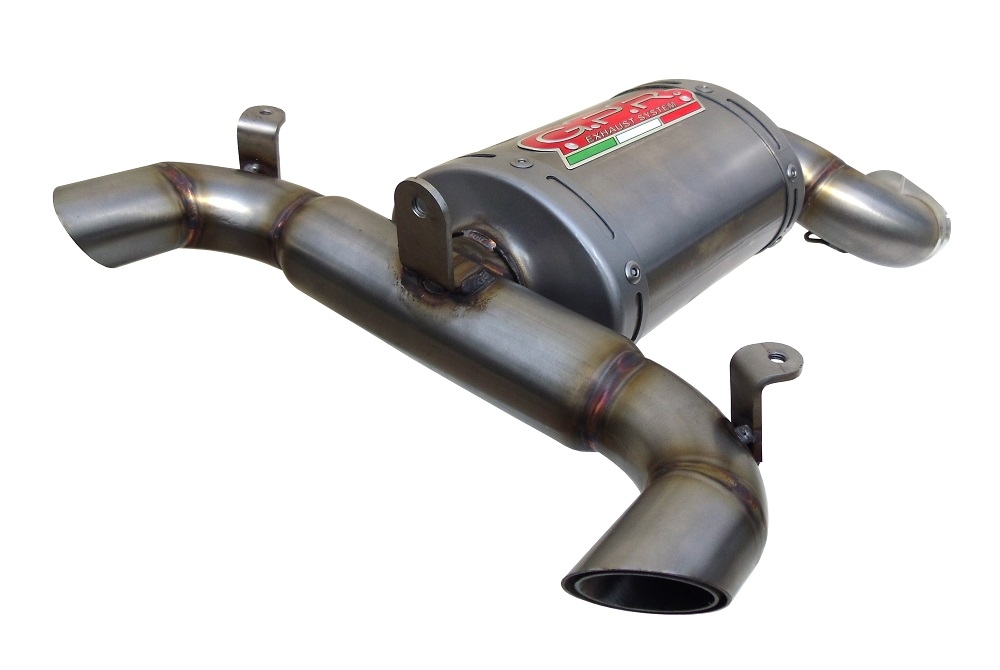Scarico GPR compatibile con  Suzuki GSR 400 2006-2011, Alluminio Ghost, Scarico omologato, silenziatore con db killer estraibile e raccordo specifico