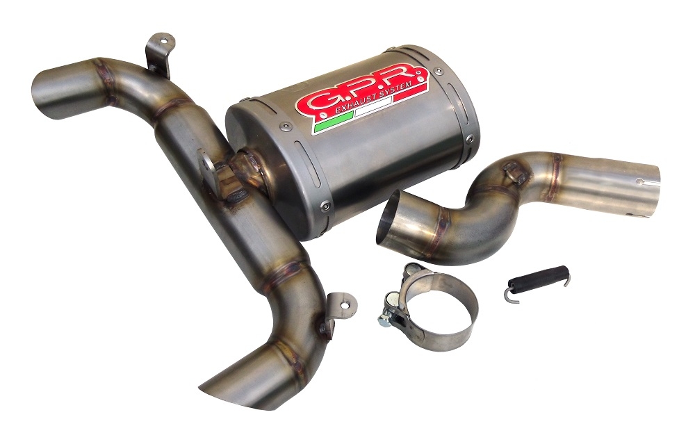 Scarico GPR compatibile con  Suzuki GSR 400 2006-2011, Alluminio Ghost, Scarico omologato, silenziatore con db killer estraibile e raccordo specifico