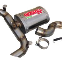 Scarico GPR compatibile con  Suzuki GSR 400 2006-2011, Alluminio Ghost, Scarico omologato, silenziatore con db killer estraibile e raccordo specifico