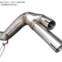Scarico GPR compatibile con  Honda Dominator Nx 650  1988-2001, Ghisa , Terminale di scarico semi-completo, omologato, con db killer estraibile e raccordo specifico