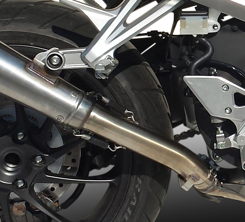 GPR exhaust compatible with  Honda Crossrunner 800 Vfr 800 X 2017-2020, Powercone Evo, Homologated legal slip-on exhaust including removable db killer and link pipe 