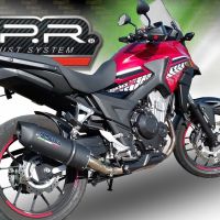 Scarico GPR compatibile con  Honda Cb 400 X 2016-2018, Furore Evo4 Nero, Scarico omologato, silenziatore con db killer estraibile e raccordo specifico