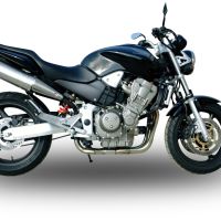 GPR exhaust compatible with  Honda Hornet 900 - Cb 900 F 2002-2005, Trioval, Dual Homologated legal slip-on exhaust including removable db killers and link pipes 