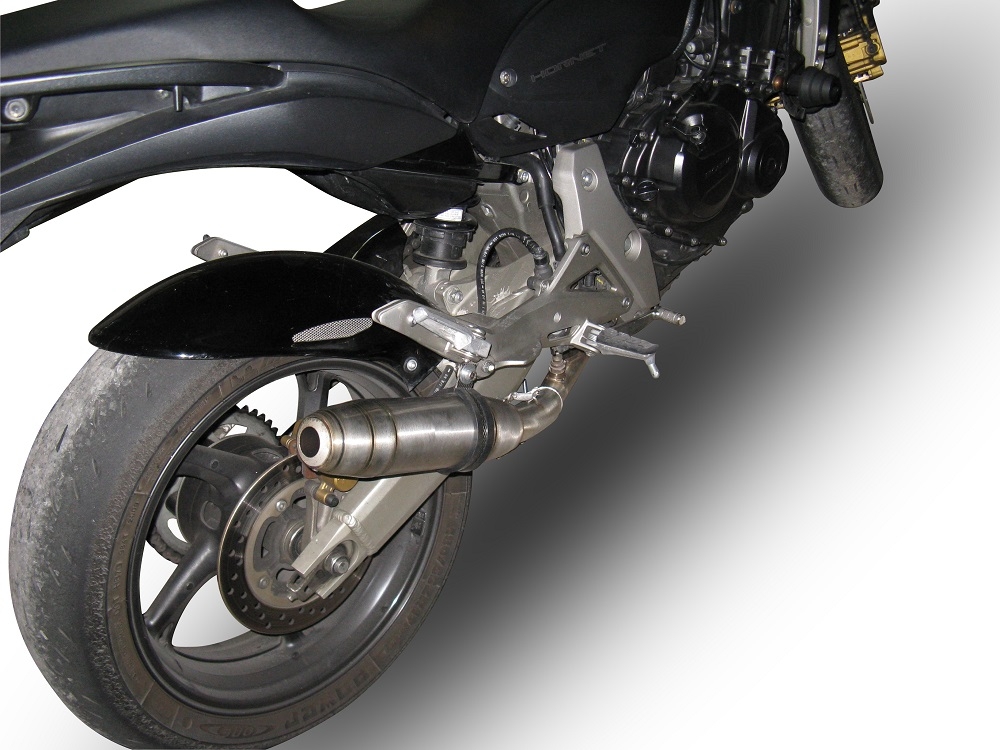 Scarico GPR compatibile con  Honda Cbr 600 F 2011-2014, Deeptone Inox, Scarico omologato, silenziatore con db killer estraibile e raccordo specifico