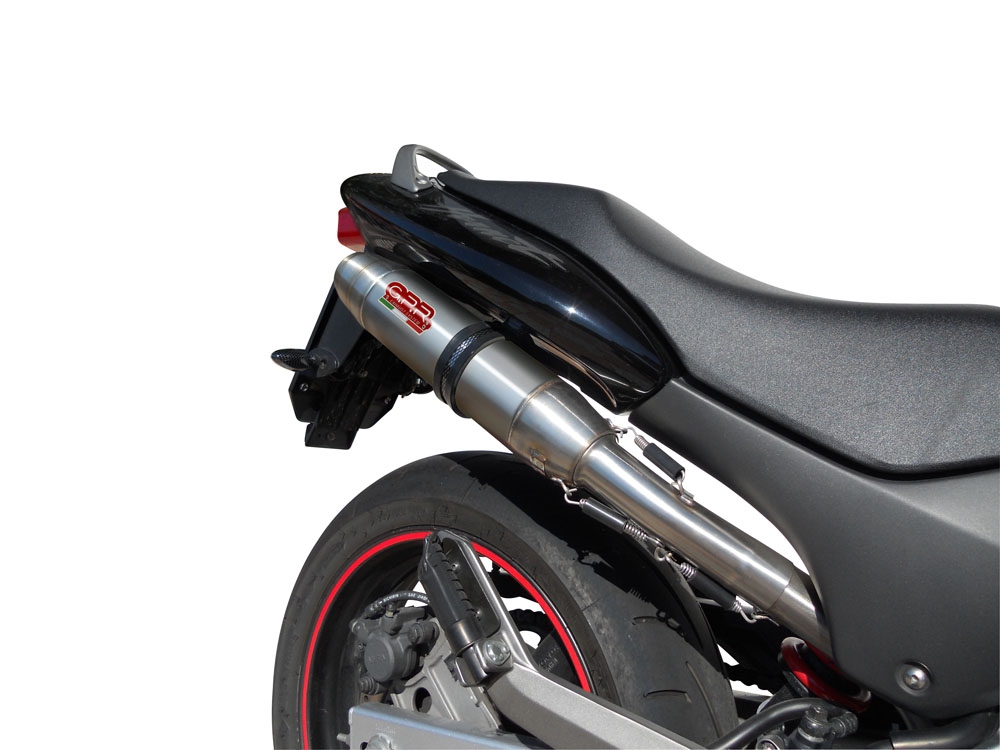 Scarico GPR compatibile con  Honda Hornet Cb 600 F 1998-2002, Deeptone Inox, Scarico omologato, silenziatore con db killer estraibile e raccordo specifico
