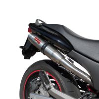 Scarico GPR compatibile con  Honda Hornet Cb 600 F 1998-2002, Deeptone Inox, Scarico omologato, silenziatore con db killer estraibile e raccordo specifico